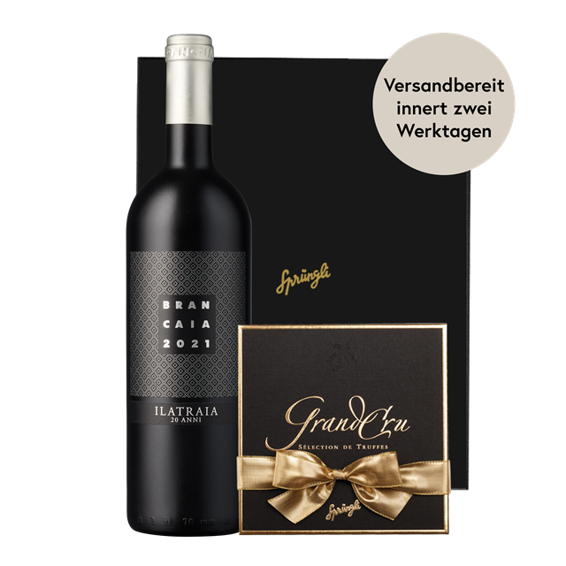 Geschenkset Sprüngli Truffes Grand Cru Ilatraia 2021., Brancaia, Toscana