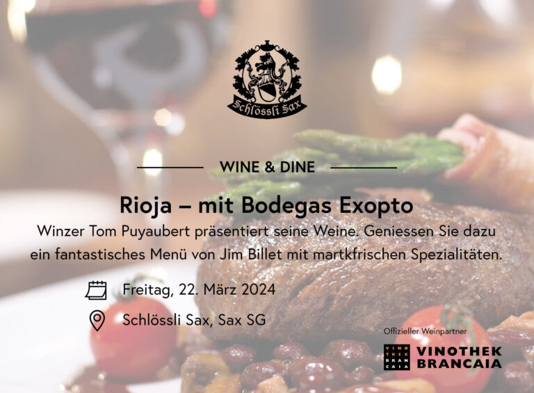 Wine & Dine: Rioja – mit Bodegas Exopto